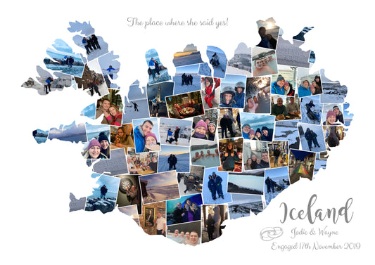 Iceland silhouette Collage