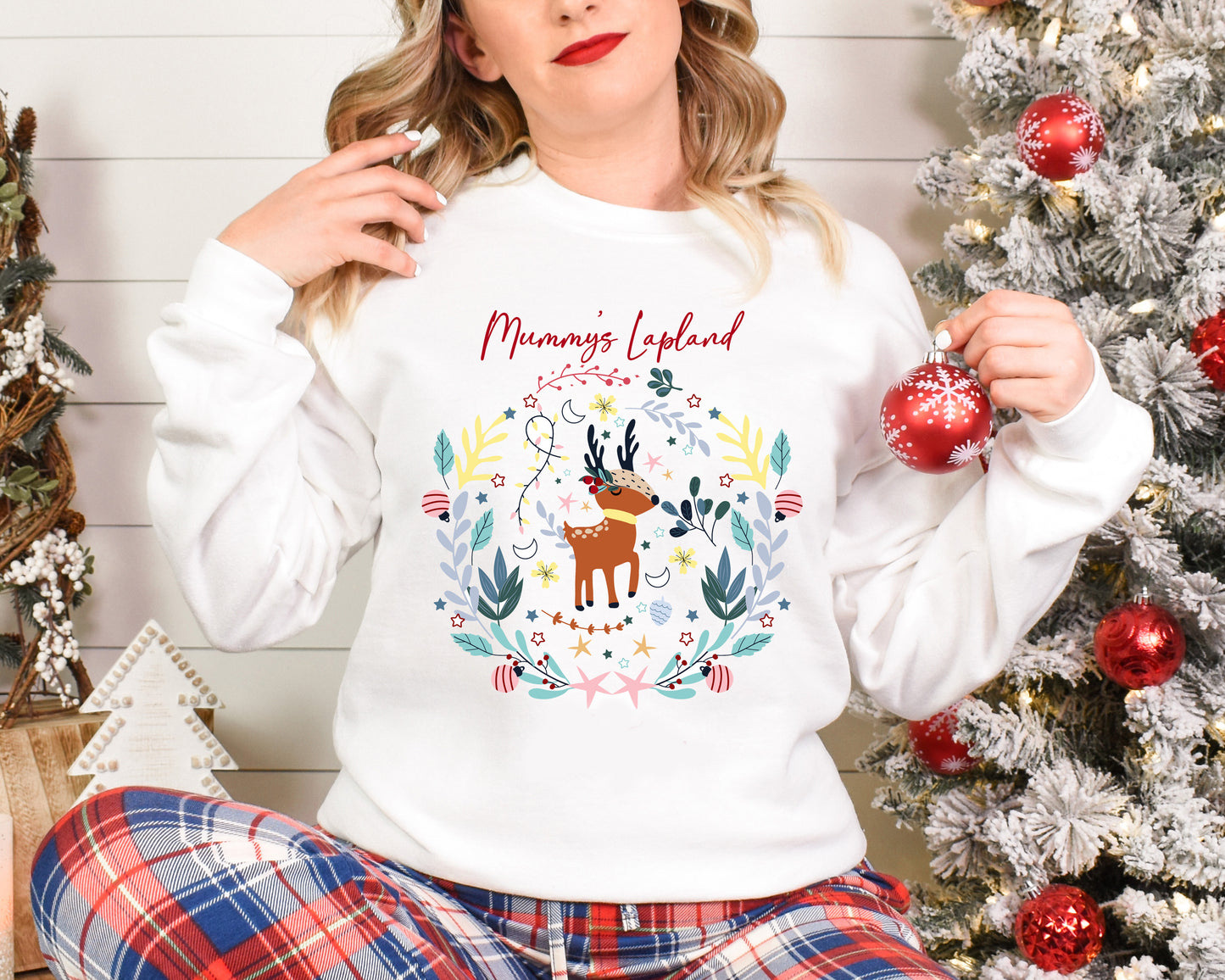 Reindeer Wreath Jumper