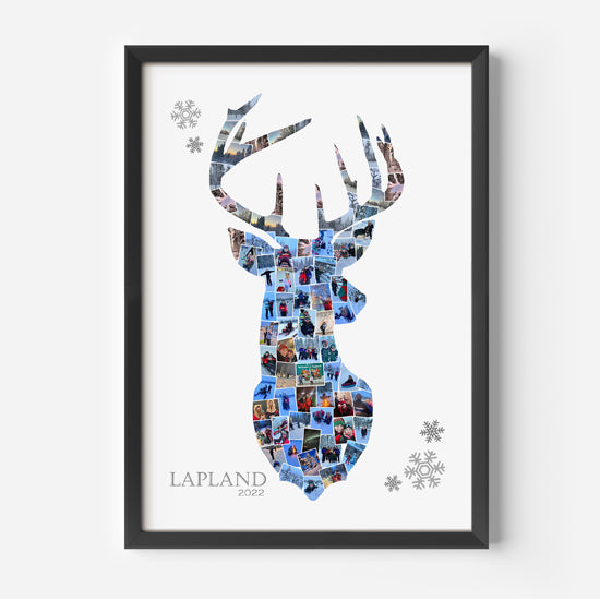 Stag head Lapland collage