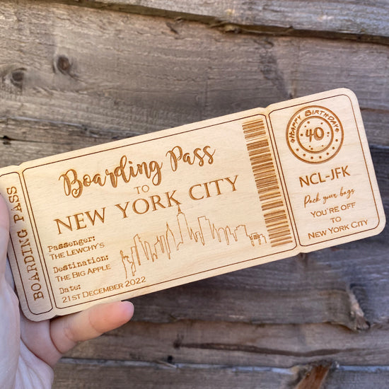 Engraved Boarding Pass