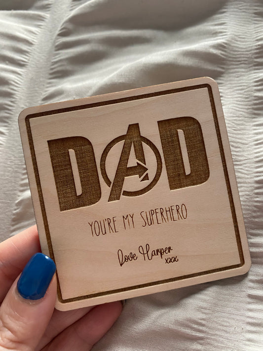 Superhero Dad Plaque Collage