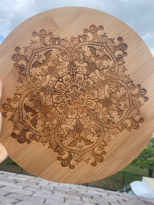 Halloween Mandala chopping board