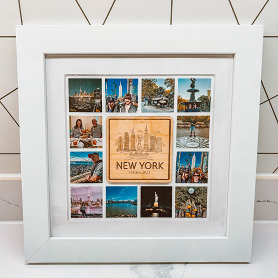 New York plaque collage frame