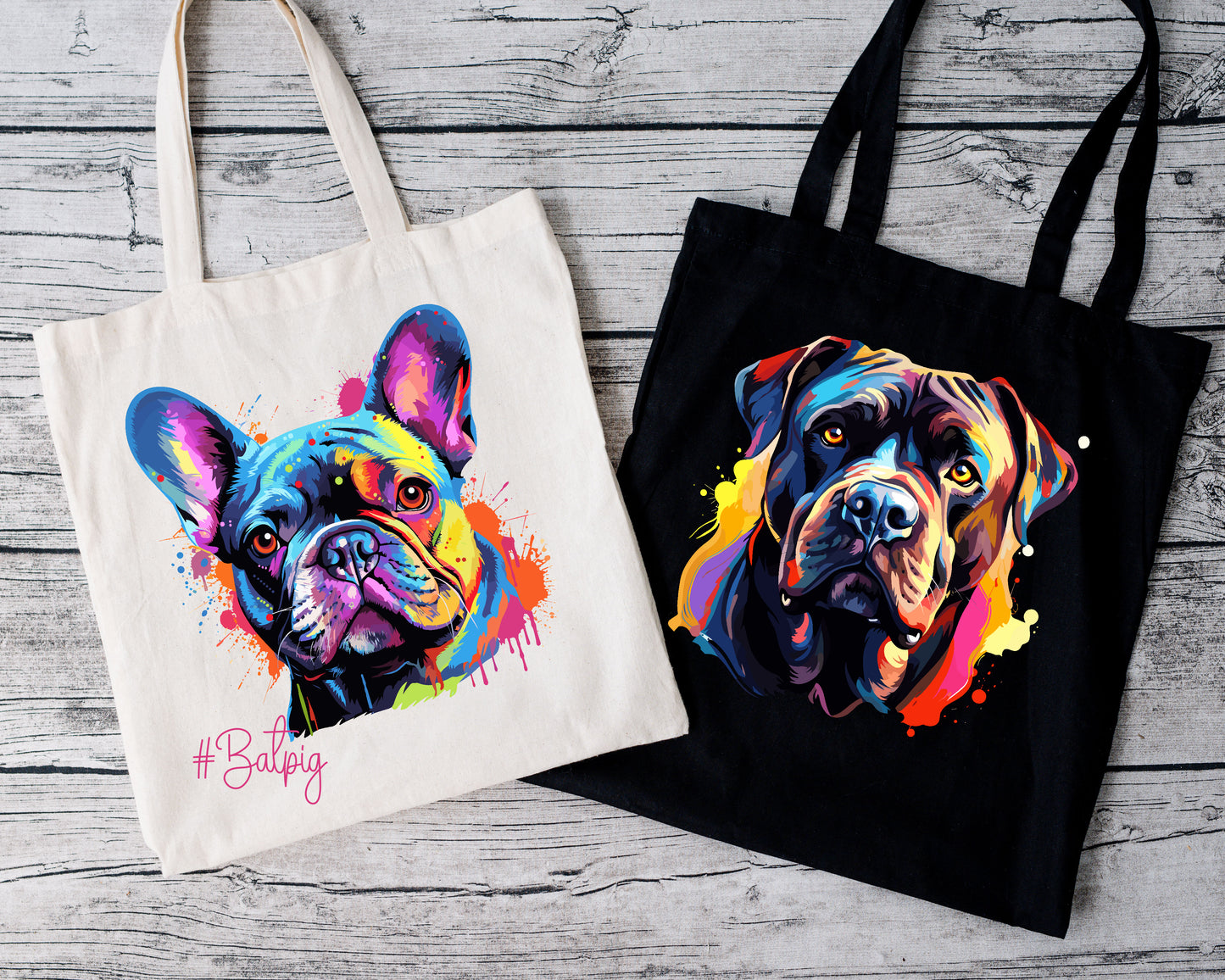 Paint splash Dog Tote Bag