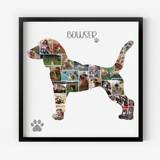 Dog breed holiday collage