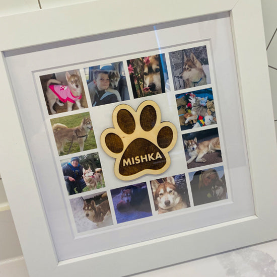 Paw print pet collage