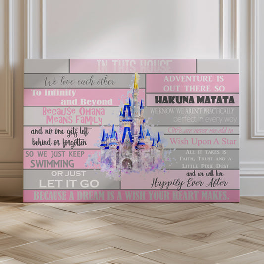 Disney quote canvas