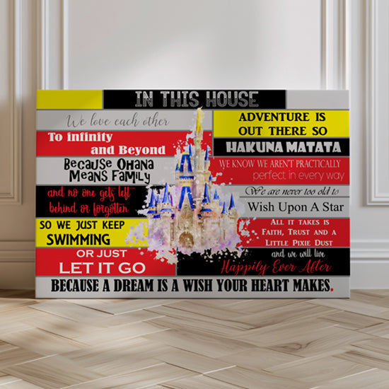 Disney quote canvas