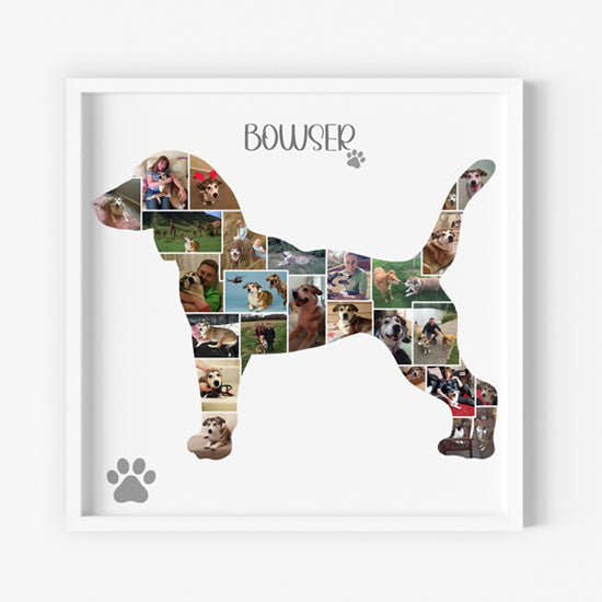 Dog breed holiday collage