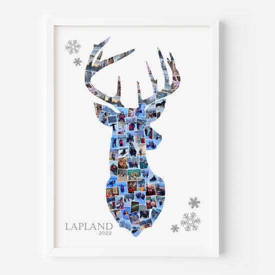 Stag head Lapland collage