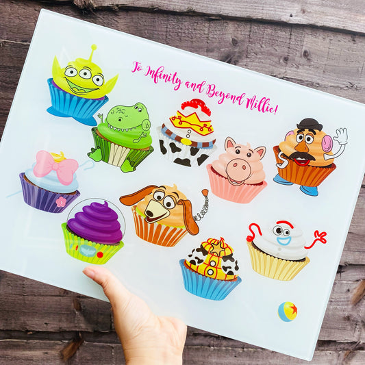 Infinity and Beyond Cupcake Chopping Board