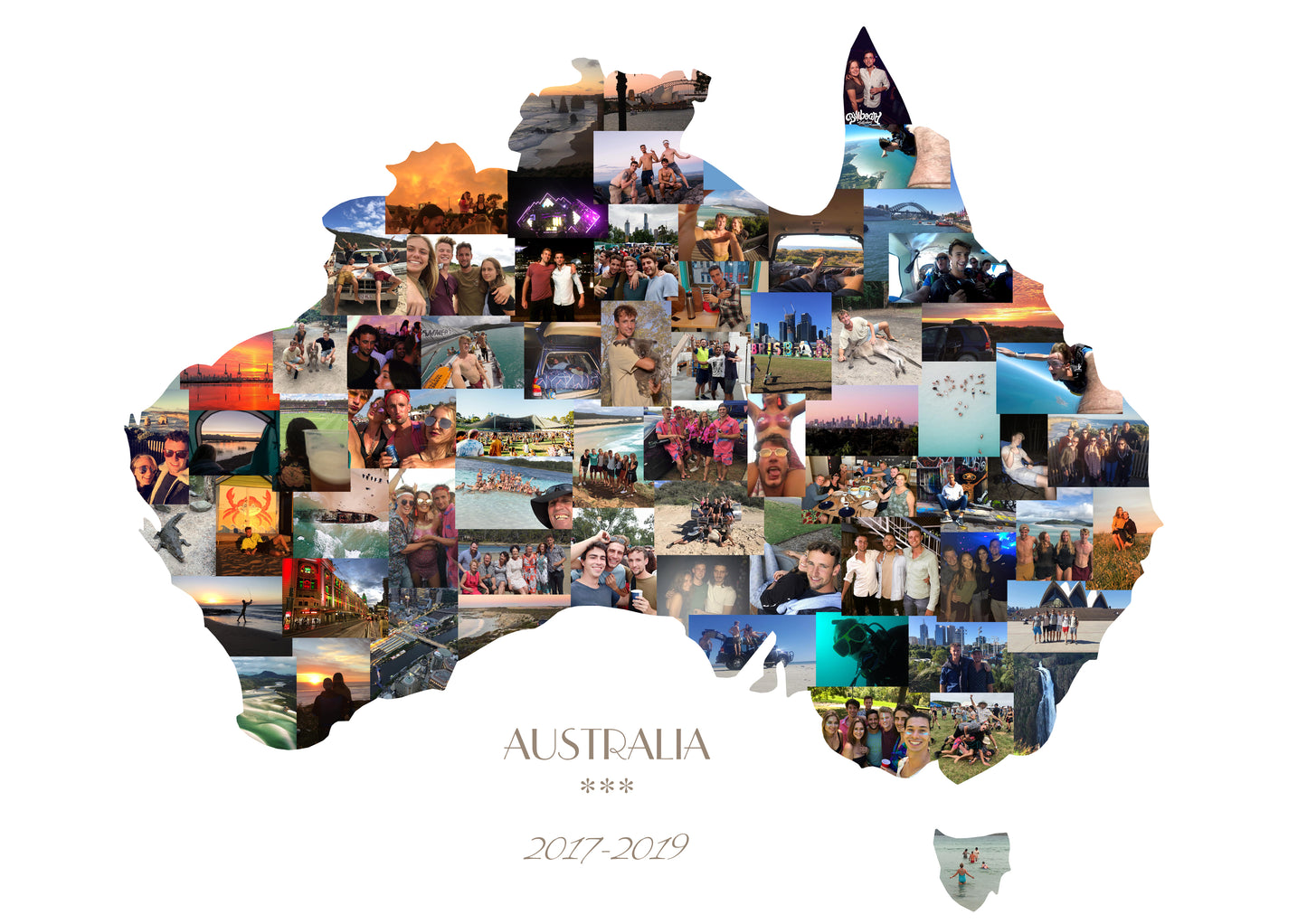 Australia silhouette Collage